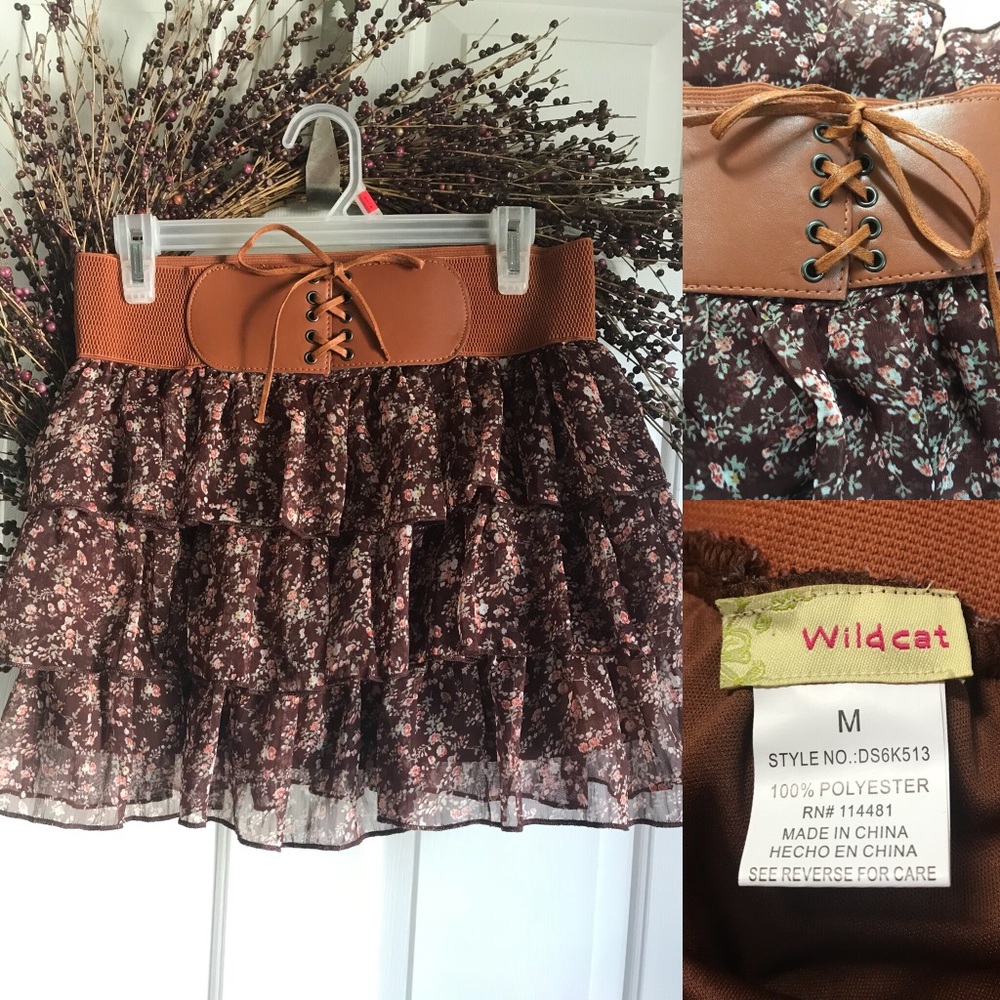 Wildcat Flower Patterned Skirt